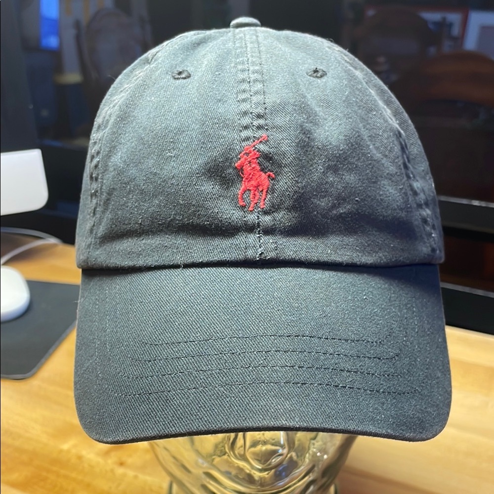 Polo by Ralph Lauren Black and Red Hat Casual Style